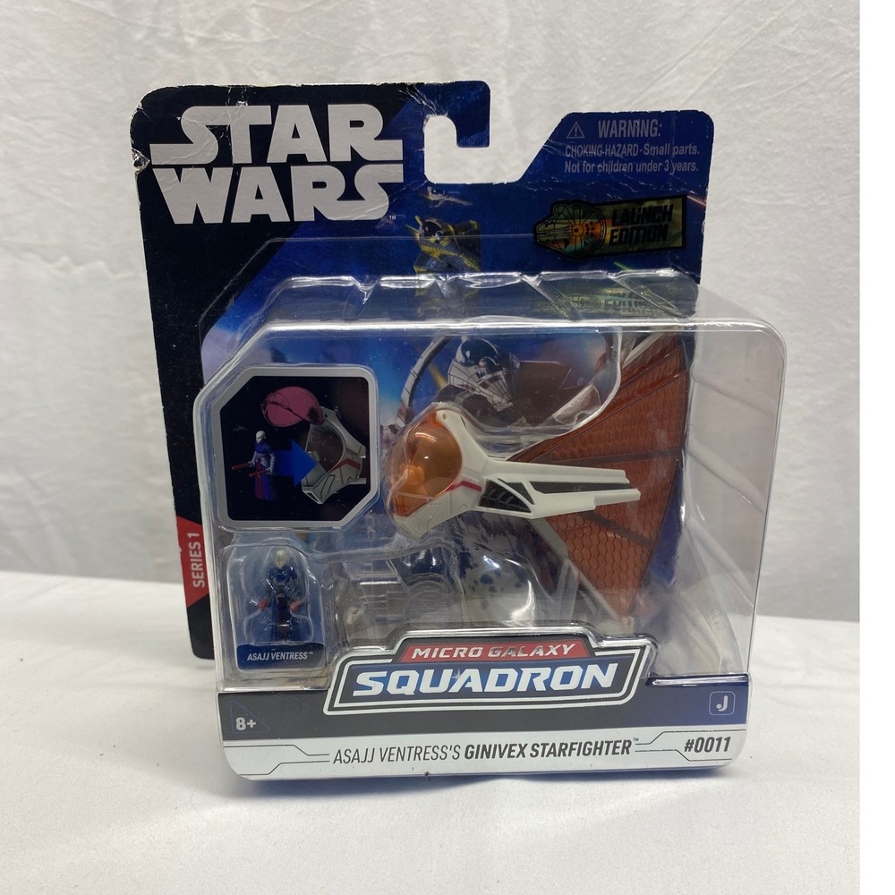 Star Wars Micro Galaxy Squadron Asajj Ventress Ginivex Starfighter #0011 Launch